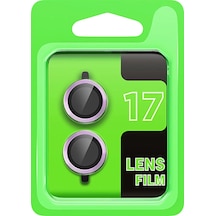 Newface Apple Uyumlu iPad iPhone 17 Raze Metal Kamera Lens - Açık Mor