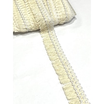 Simli Pamuk Püskül Şerit / Otantik Şerit / 3,5 Cm / 1 Metre / Psk120
