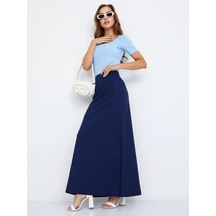 O'riga Uzun Etek Büyük Beden Maksi Yere Kadar 30858226 Mavi