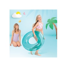 76 Cm Jumbo Deniz Havuz Simidi 8 Yaş Üstü İçin / Transparent Swim Tube - 59260 Mavi Turkuaz