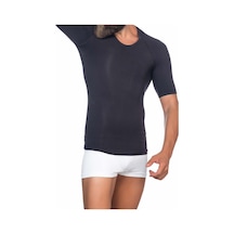 Moon Wear Siyah Mı Emay E1010 Yarım Kol Erkek Korse Atlet Siyah
