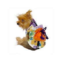 Flower Power Çantalı Su itici Yağmurluk Köpek Yağmurluğu