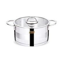 FMS Silindir 22 cm Derin Çelik Tencere