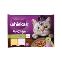 Whiskas Pure Delight Dilimli Seçim Tavuklu Ve Somonlu Poşet Yaş Mama 340 G - 8 Adet Tarı