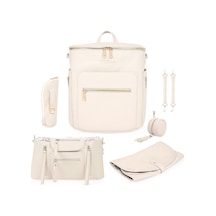 Motheric Parenthood Bundle Bebek Bakım Çantası Organizer Emzik Çantası Bej Çok Renkli