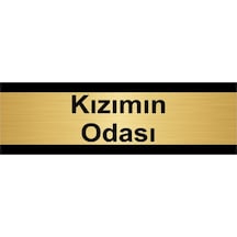 Kızımın Odası 10x20cm Altın Renk Metal Yönlendirme Levhası