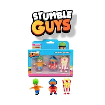 Stumble Guys 3'lü Mini Figür Seri 4 - Mr. Stumble - Bogey - Popcorn
