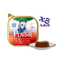 Plaisir Sığır Etli Pate Konserve Yetişkin Köpek Maması 8 x 150 G