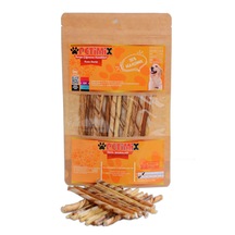 Petimix Burgu Kuzu Derisi Çiğneme Kemikleri Köpek Ödülü 100 G