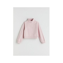 Lc Waikiki Alıta Cıty Farkıyla Lcw Kids Pembe Dik Yaka Kız Çocuk Sweatshirt Pembe - 931231287 Pembe