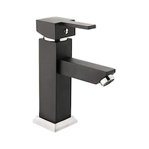 Inventa Kare Aç-Kapa Sabit Lavabo Bataryası Siyah