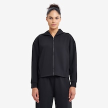 Lescon Siyah Kadın Fermuarlı Kapüşonlu Sweatshirt 26n-2105