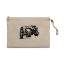 Jeep Off-Road Krem Clutch Astarlı Cüzdan / El Çantası Krem