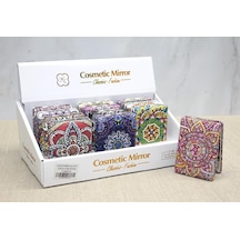 Taşlı El Aynası Dikdörtgen Kalın Alk3737 Renkli