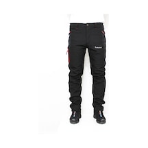 Mudwill Outdoor Softshell Kışlık Erkek Pantolon 600201 Siyah - Kırmızı