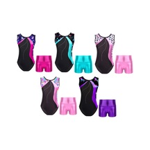 Çocuk Kız Kolsuz Baskılı Patchwork Leotard Metalik Yüksek Bel Şort Setleri Dans Pateni Jimnastik Tulum Göl Yeşili Yeşil Çocuk Kız Kolsuz Baskılı Patchwork Leotard Metalik Yüksek Bel Şort Setleri Dans Pateni Jimnastik Tulum Göl Yeşili Yeşil
