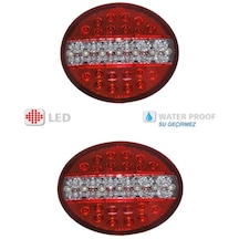 Ahmet Otomotiv Hamburger Tip Ledli Stop Lamba 12 Volt Römork Karavan 4 Modlu 2 Adet