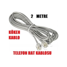 2 Metre Iki Mt Telefon Hat Modem Kablosu Köken 2Li