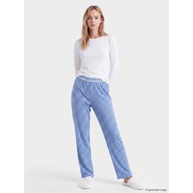 Lcw Dream Lacivert Ekose Kadın Pijama Alt