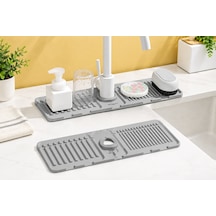 Mutfak Banyo Lavabo Kenarı Silikon Mat Gri 1464577