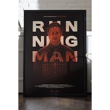 Running Man Siyah Ahşap Çerçeveli Poster, Dekoratif Film Duvar Tablosu