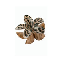 Leopar Desenli Lotus Mandal Toka 8 Cm Leopar Deseni