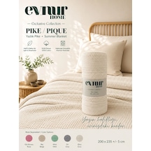 Evnur Home Lüks Pike Çift Kişilik 200x235 Ekru