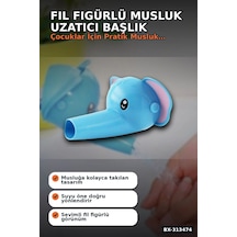 Fil Figürlü 11x9x7 Cm Musluk Uzatıcı Başlık Aparatı, 1 Adet Çocuk El Yıkama Bx-313474