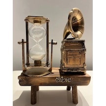 Gramofon Biblolu Kum Saati Renkli