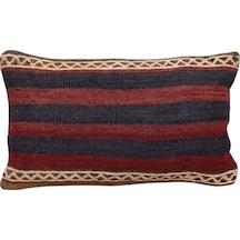 Zehra Abla Halı Yeni El Dokuma Dekoratif Lumbar Kilim Kırlent Yastık Kılıfı 6124