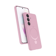 Samsung Galaxy Uyumlu S26 Plus Regal Magsafe Standlı Kapak - Açık Pembe Bz8683140917951