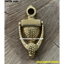 Dmr Antik Parlak Sarı Taktak Tokmak Pirinç Çelik Kapı Taktak Ahşap Kapı Tokmagı 13cm