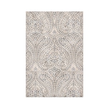 Kartela Halı Paisley Halı Kaymaz Taban Makinede Yıkanabilir Halı Gri - 120 X 180 Cm