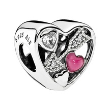 Nur Silver Kalp İçinde Ok Gümüş Charm Nur-bl00254