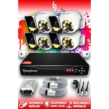 Bayicam 8 Kameralı Süper 4 İç Kamera Set HDD'siz 5 MP 2K Renkli Gece Görüşlü Güvenlik Kamerası Sistemi Bayicam 8 Kameralı Süper 4 İç Kamera Set HDD'siz 5 MP 2K Renkli Gece Görüşlü Güvenlik Kamerası Sistemi