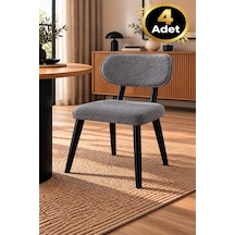4 Adet Masal Ahşap Gürgen Sandalye Cafe,restaurant,mutfak,salon,yemek Odası Sandalyesi Siyah