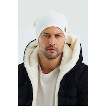 Erkek Termal %100 Pamuklu Soft 2 Stil 1 Arada Bere Premium Cuts Serisi - Standart / Beyaz Beyaz