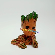 Baby Groot Figürü Büstü Boyalı