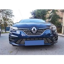 Renault Megane 4 Hb Ön Tampon Alt Çıta Kromu 10 Prç 2021 Ve Üzeri