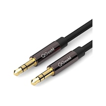 Qgeem Qg-au04bd300 3mt Altın Uçlu Siyah Aux Audio Kablo Erkek-erkek Kdo