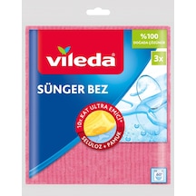 Vileda Sünger Bez Pembe 3'lü 18 x 20 CM