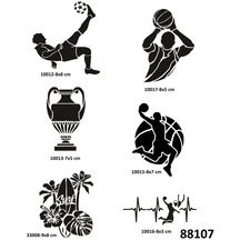 Sporcu Modelleri 6 Adet Geçici Dövme Şablonu Spreysiz Sadece Stencil