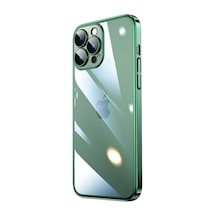 Apple iPhone 13 Pro Max Uyumlu Sert Pc Renkli Çerçeveli Klfs Riksos Kılıf-yeşil Yeşil