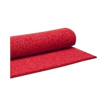 14mm Kıvırcık Paspas Kırmızı Renk Eni 100cm X Boy 6mt Kırmızı