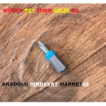 Würth Pz1 İnce Yıldız Bits Uç 25 Mm Cobalt Çelik Vida Sıkma Ucu