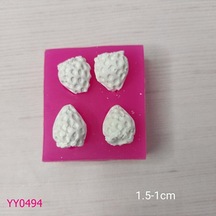 Yy0494 Dörtlü Minik Çilek Silikon Kalıp