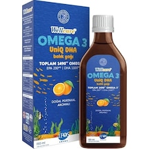 Wellcare Omega 3 Uniq DHA Portakal Aromalı Balık Yağı 150 ML