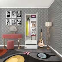 Kenzlife Gardırop 2 Kapılı Kapaklı 2 Çekmeceli Nilüfer Byz 173 60 42 Gardolap Dolap Ofis