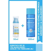 Bepanthol Derma Nemlendirici & Besleyici SPF 25 Günlük Yüz Kremi 50 ML + Derma & Canlandırıcı Günlük Yüz Temizleme Jeli 200 ML