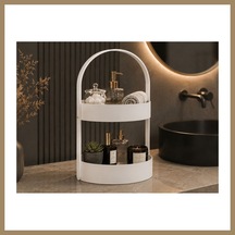 Bezos 3d Baskı İki Katlı Banyo Düzenleyici - Taşınabilir Organizer Ve Saklama Standı-beyaz 22